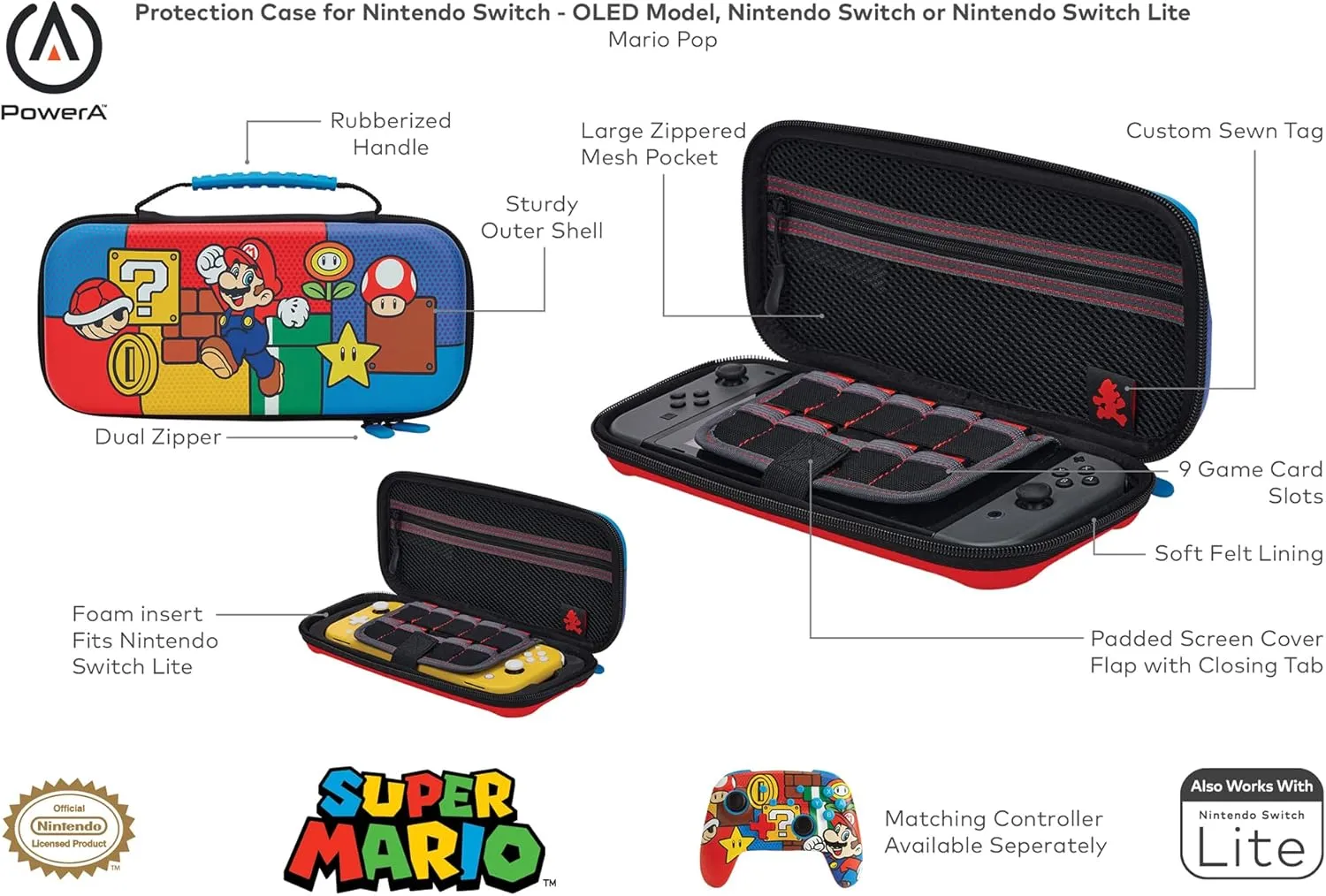 PowerA Protection Case for Nintendo Switch or Nintendo Switch Lite