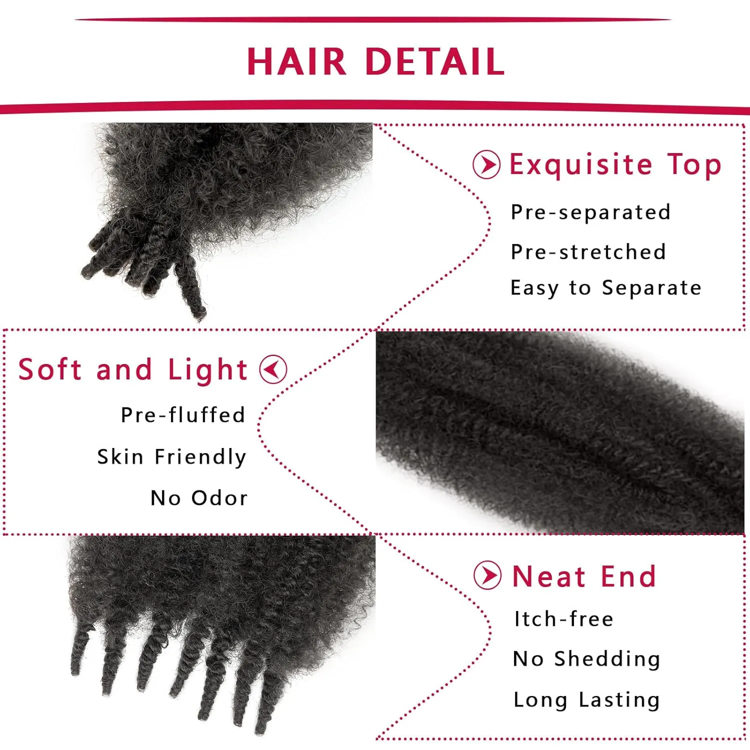 Pre-Fluffed Springy Afro Twist Hair Color 4 Marley Hair 8 Packs Wrapping Hair for Soft Locs 18 Inch Twisted up Kinky Cuban Twist Hair for Black Women (18 Inch (Pack of 8), 4#)