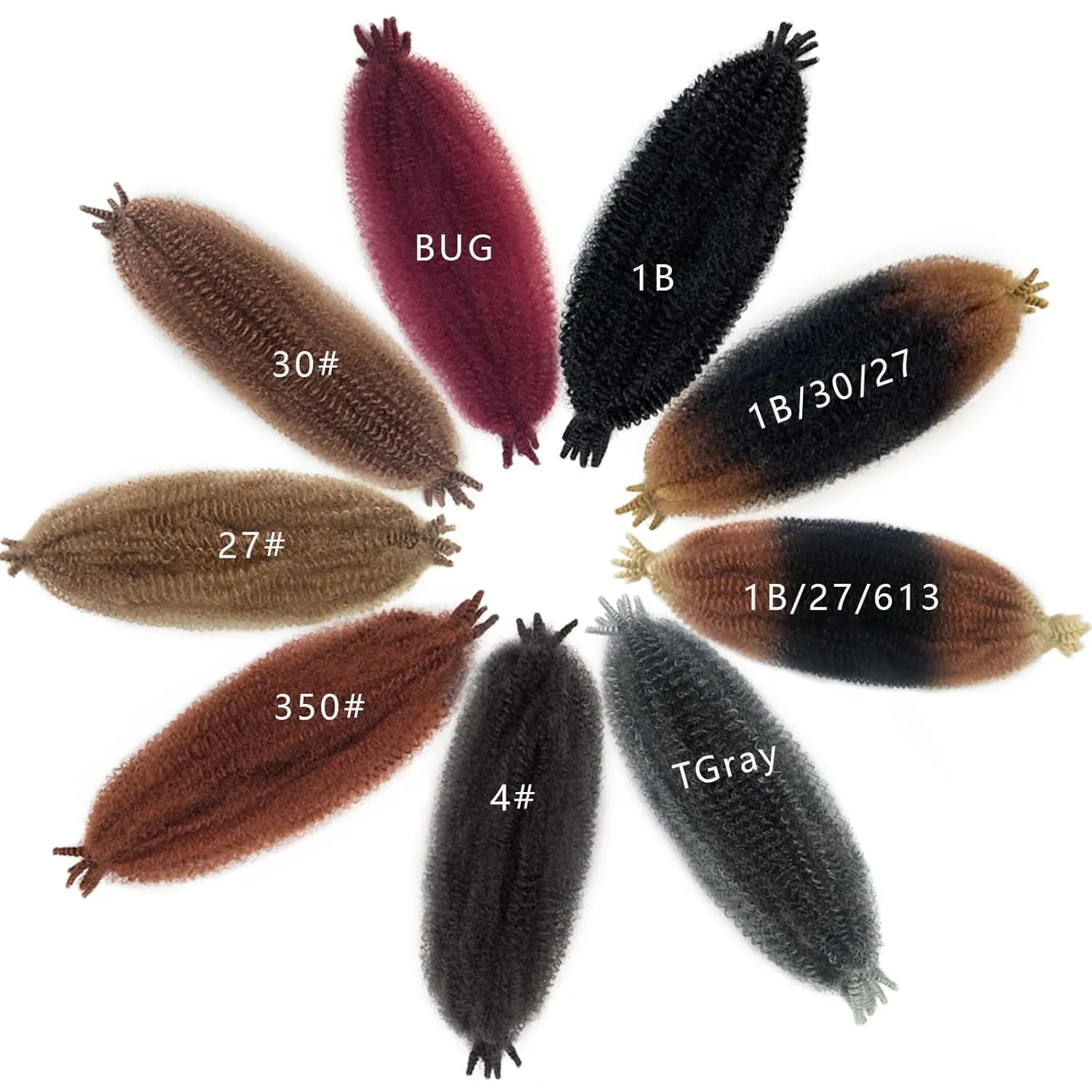 Pre-Fluffed Springy Afro Twist Hair Color 4 Marley Hair 8 Packs Wrapping Hair for Soft Locs 18 Inch Twisted up Kinky Cuban Twist Hair for Black Women (18 Inch (Pack of 8), 4#)