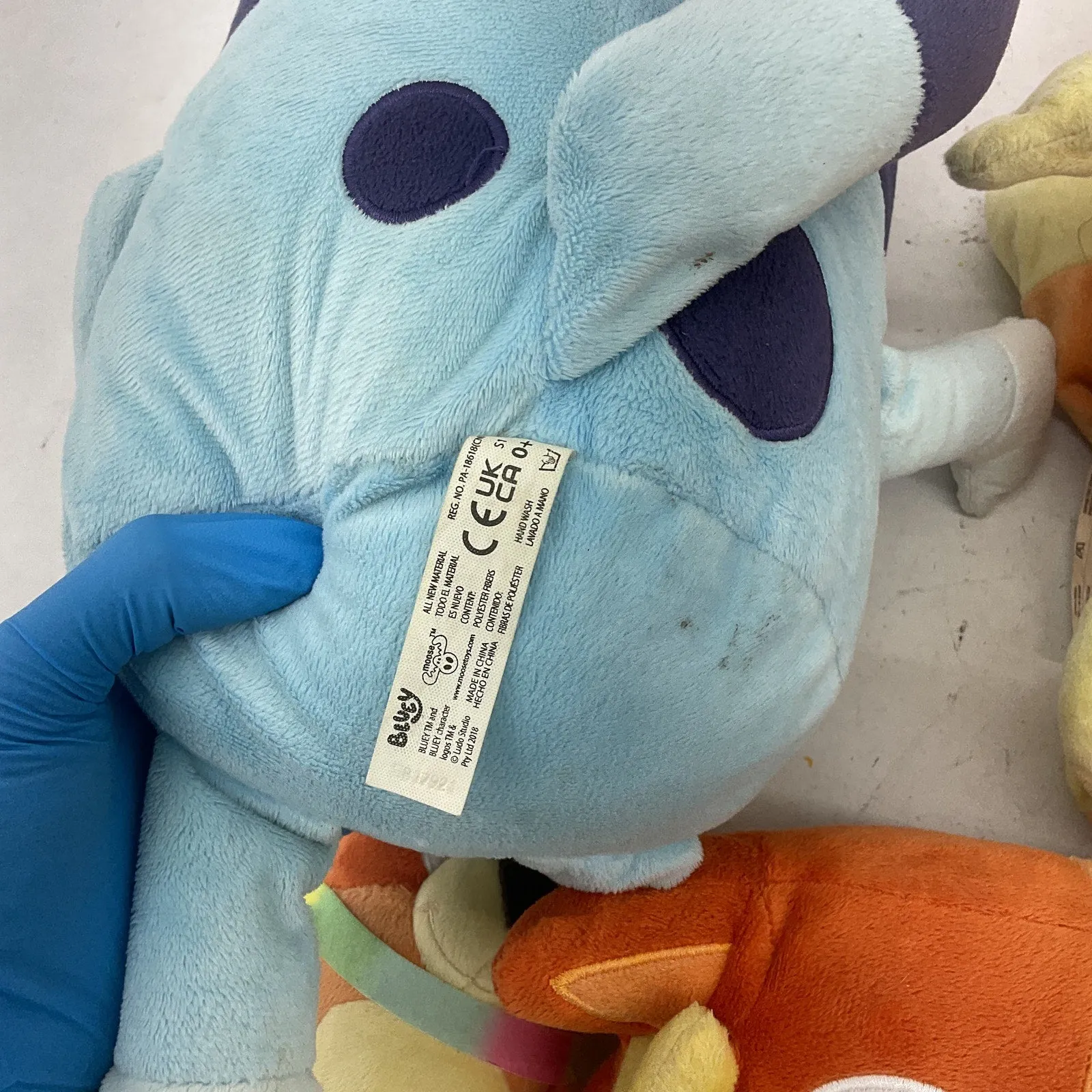 Preowned 10 lbs LOT Bluey Character Plush Stuffed Animals Family Cartoon