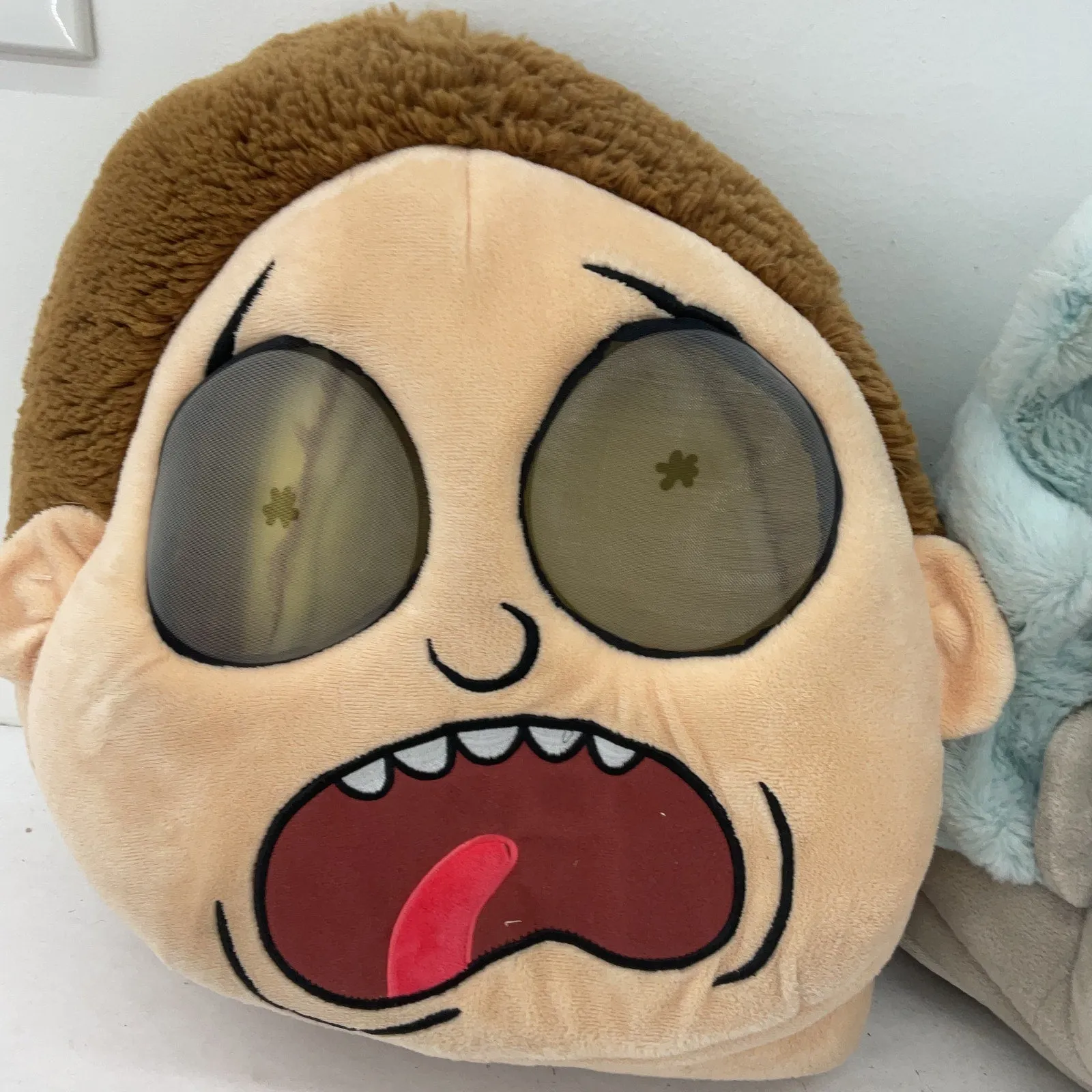 Preowned Rick and Morty Plush Mascot Cartoon Character Halloween Costume Heads