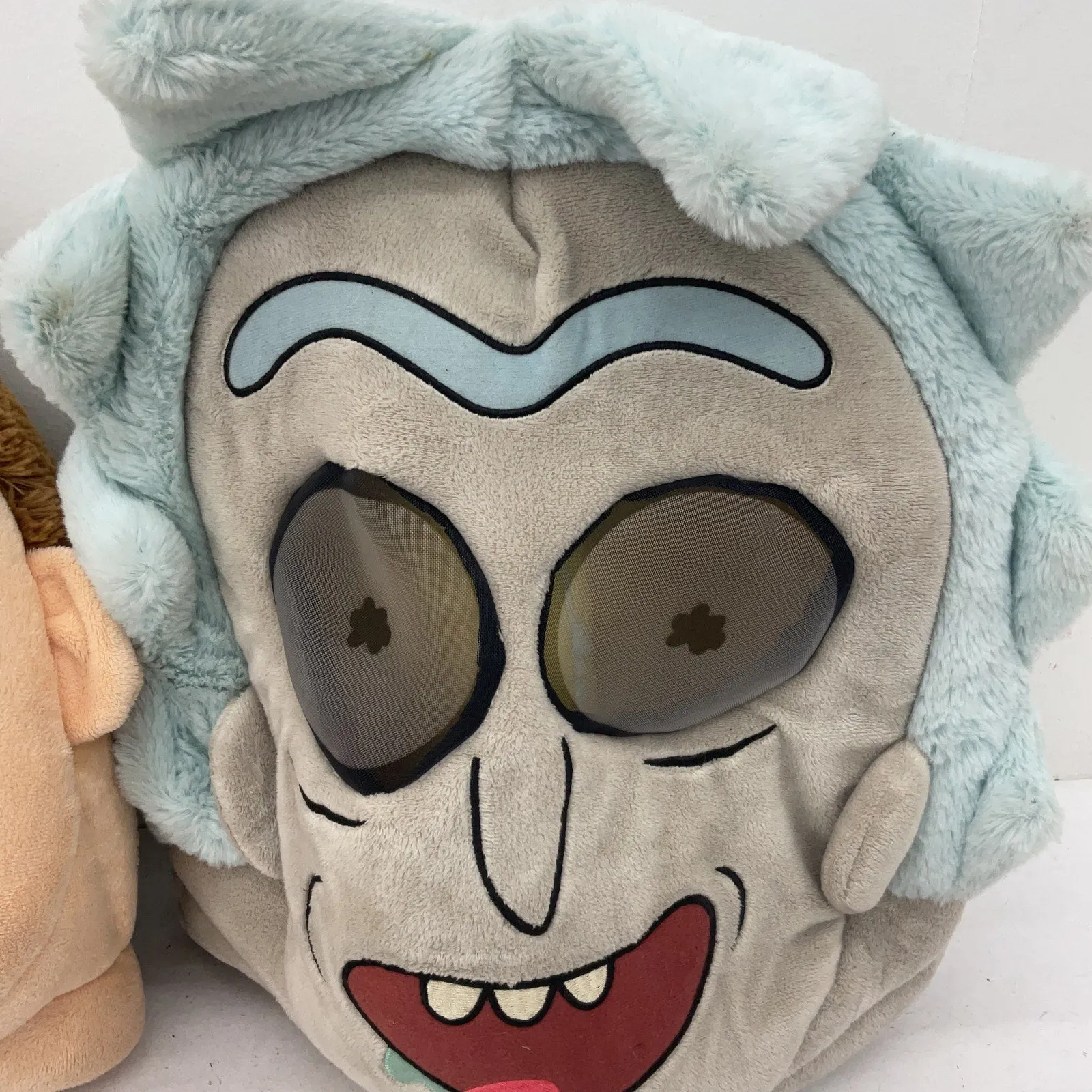 Preowned Rick and Morty Plush Mascot Cartoon Character Halloween Costume Heads