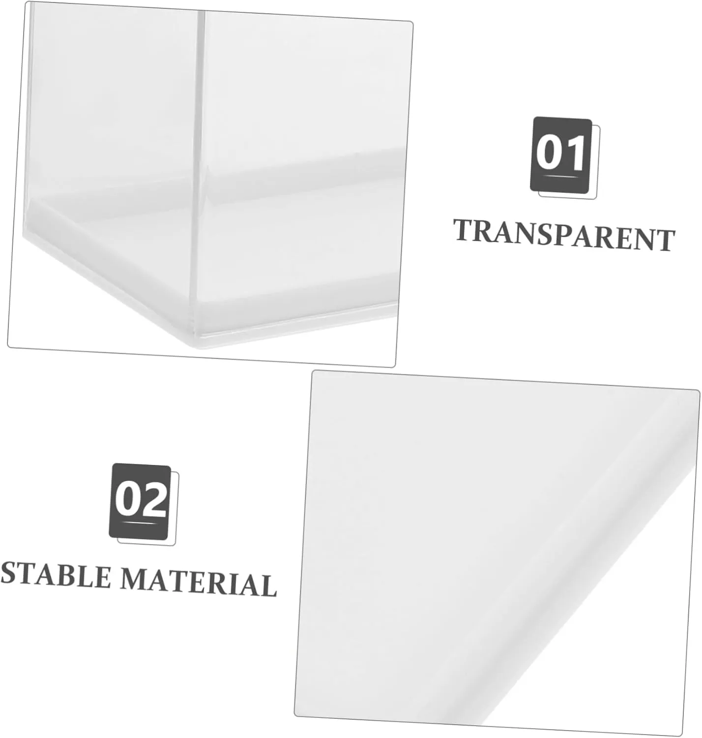 PRETYZOOM 3pcs Figure Display Box Transparent Action Figure Storage Organizer for Collectibles Dolls and Models Stackable Exhibition Case for Dust Display and Easy Access