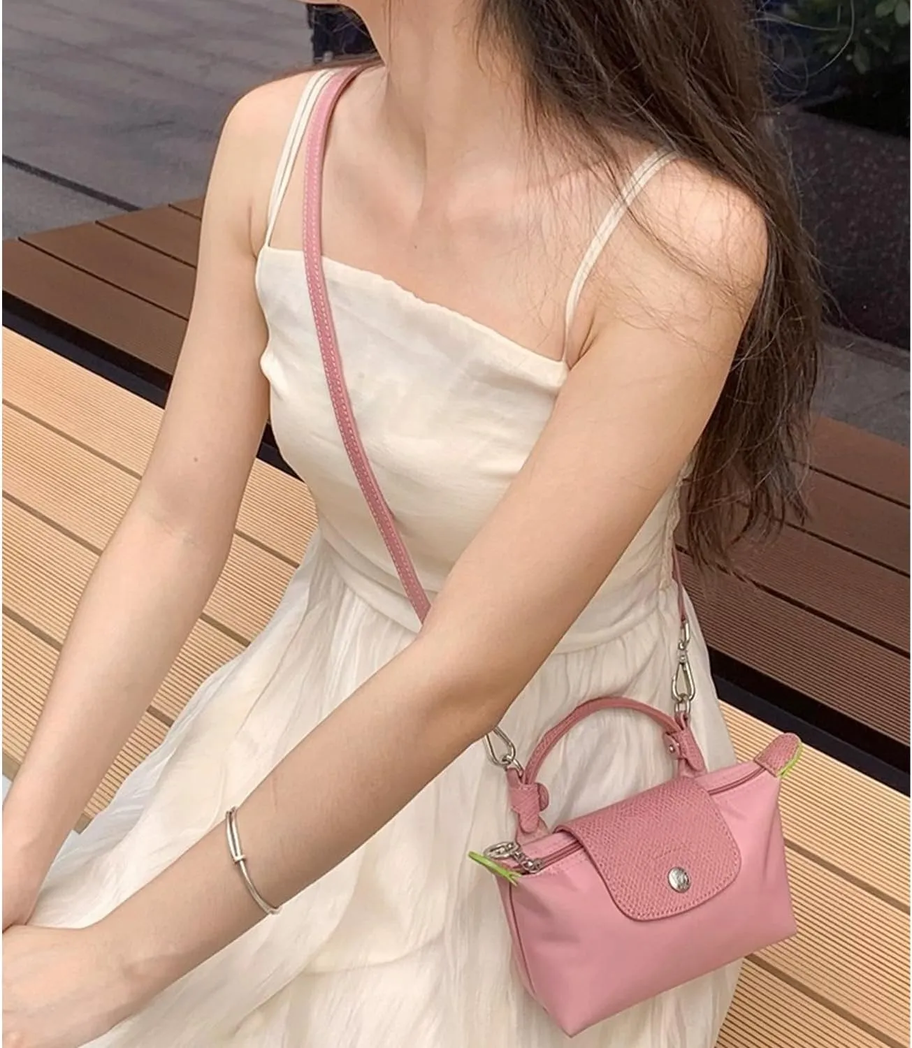 Purse Strap Leather Purse Crossbody Adjustable Shoulder Strap for Suitable for Long Champ Handbags