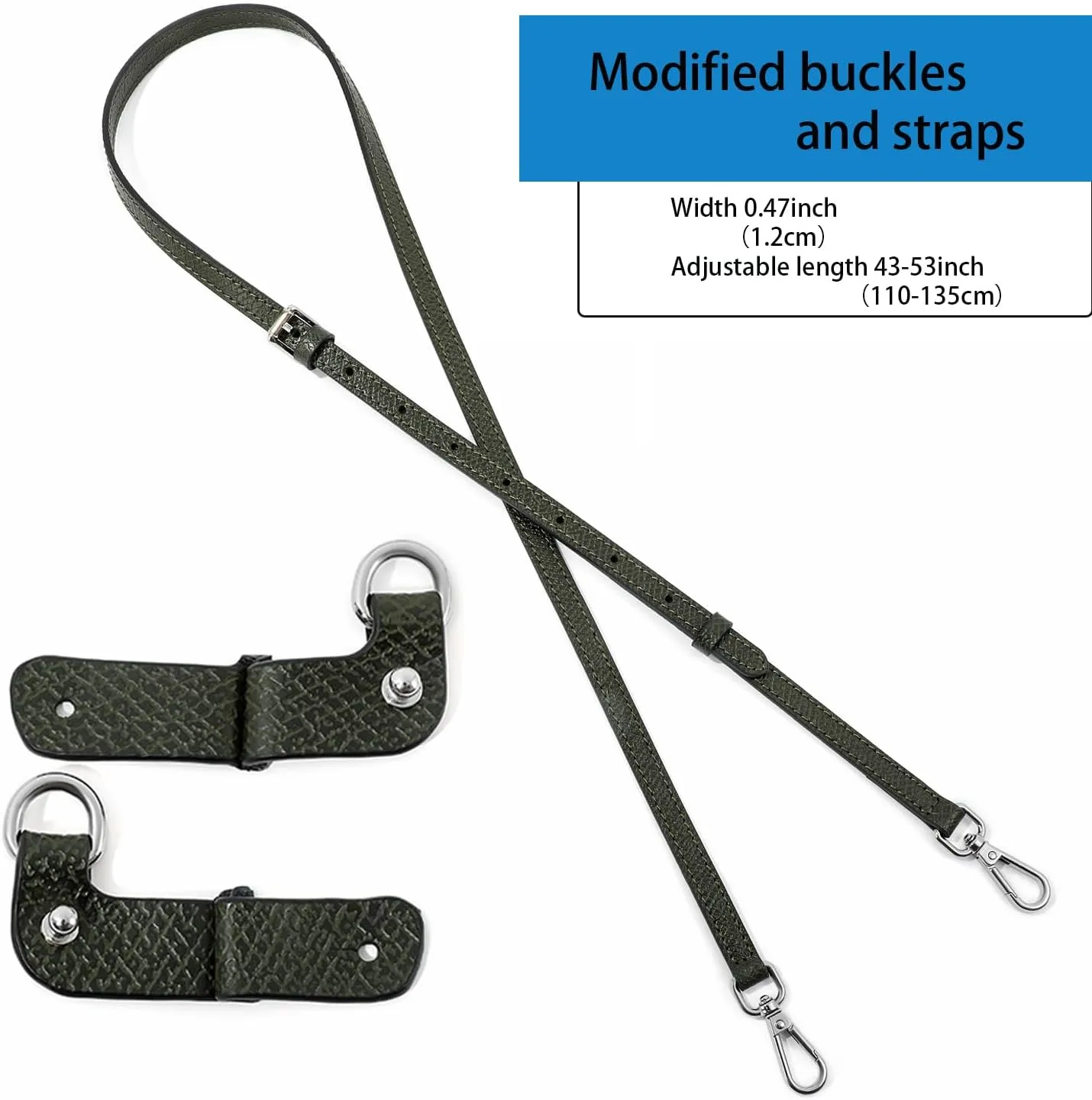 Purse Strap Leather Purse Crossbody Adjustable Shoulder Strap for Suitable for Long Champ Handbags