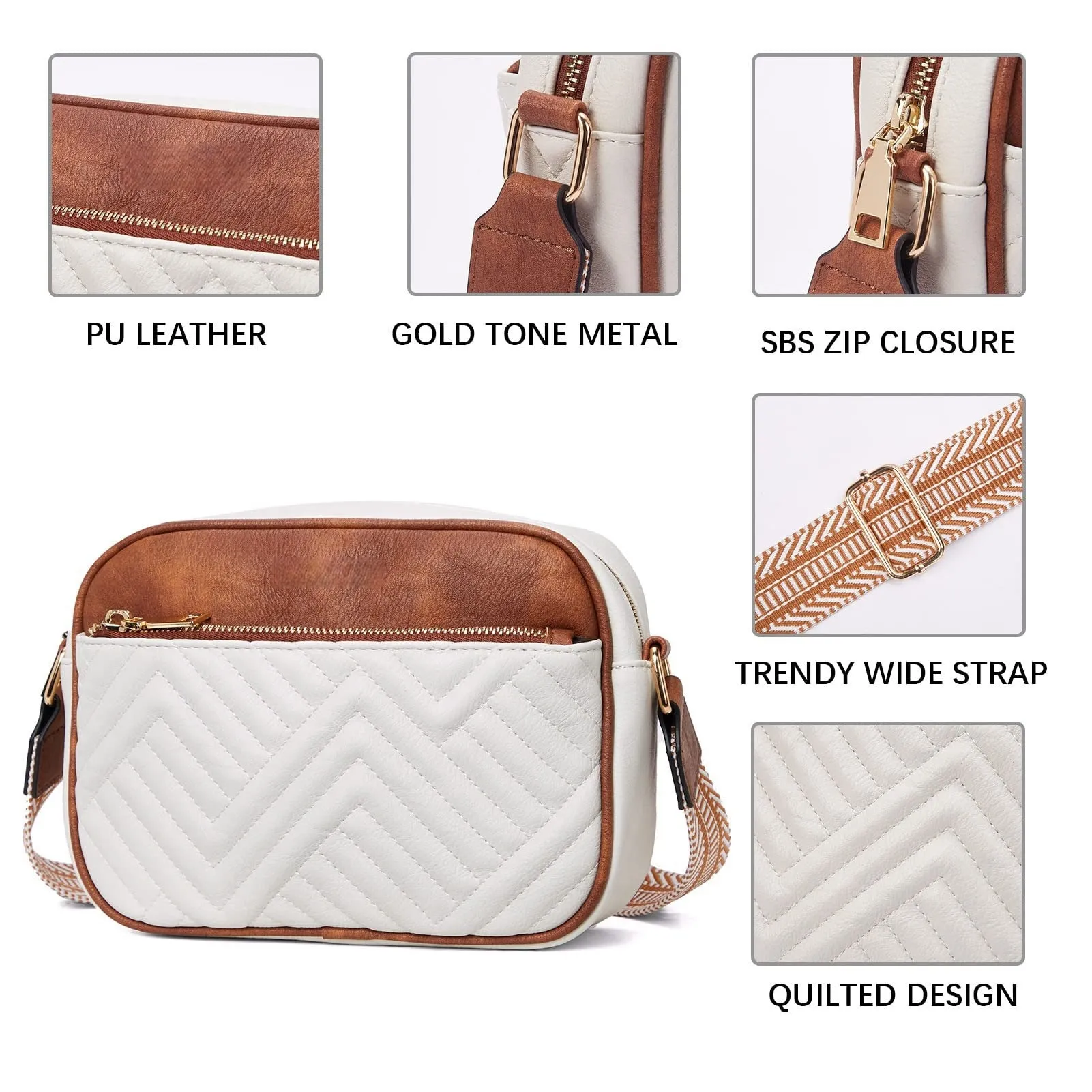 Quilted Embroidered Plaid Assorted Colors Retro Bags