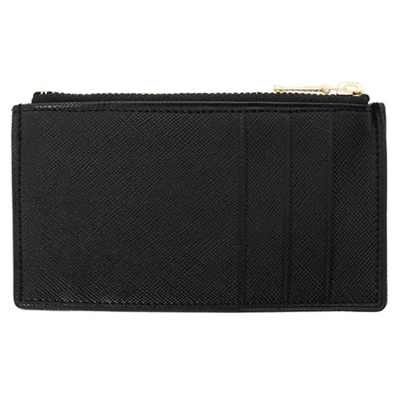 Quitterie Zip Card Case – Black