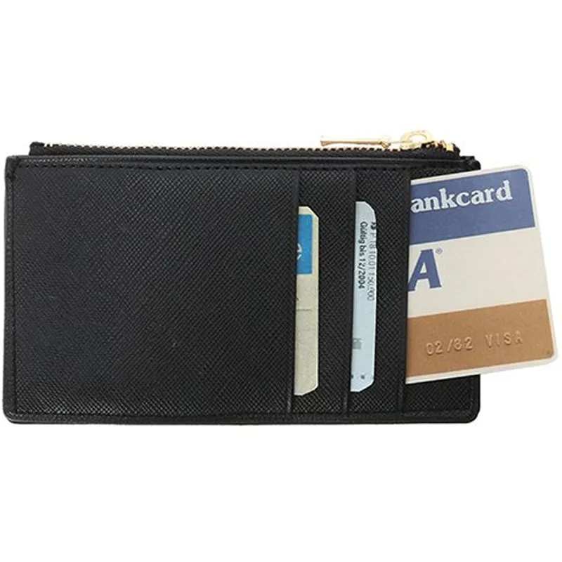 Quitterie Zip Card Case – Black