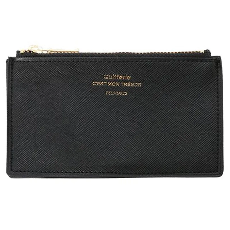 Quitterie Zip Card Case – Black