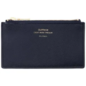 Quitterie Zip Card Case - Dark Blue