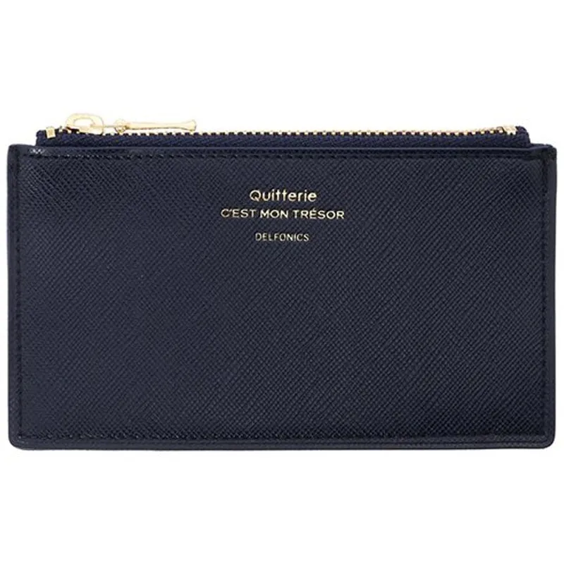 Quitterie Zip Card Case - Dark Blue