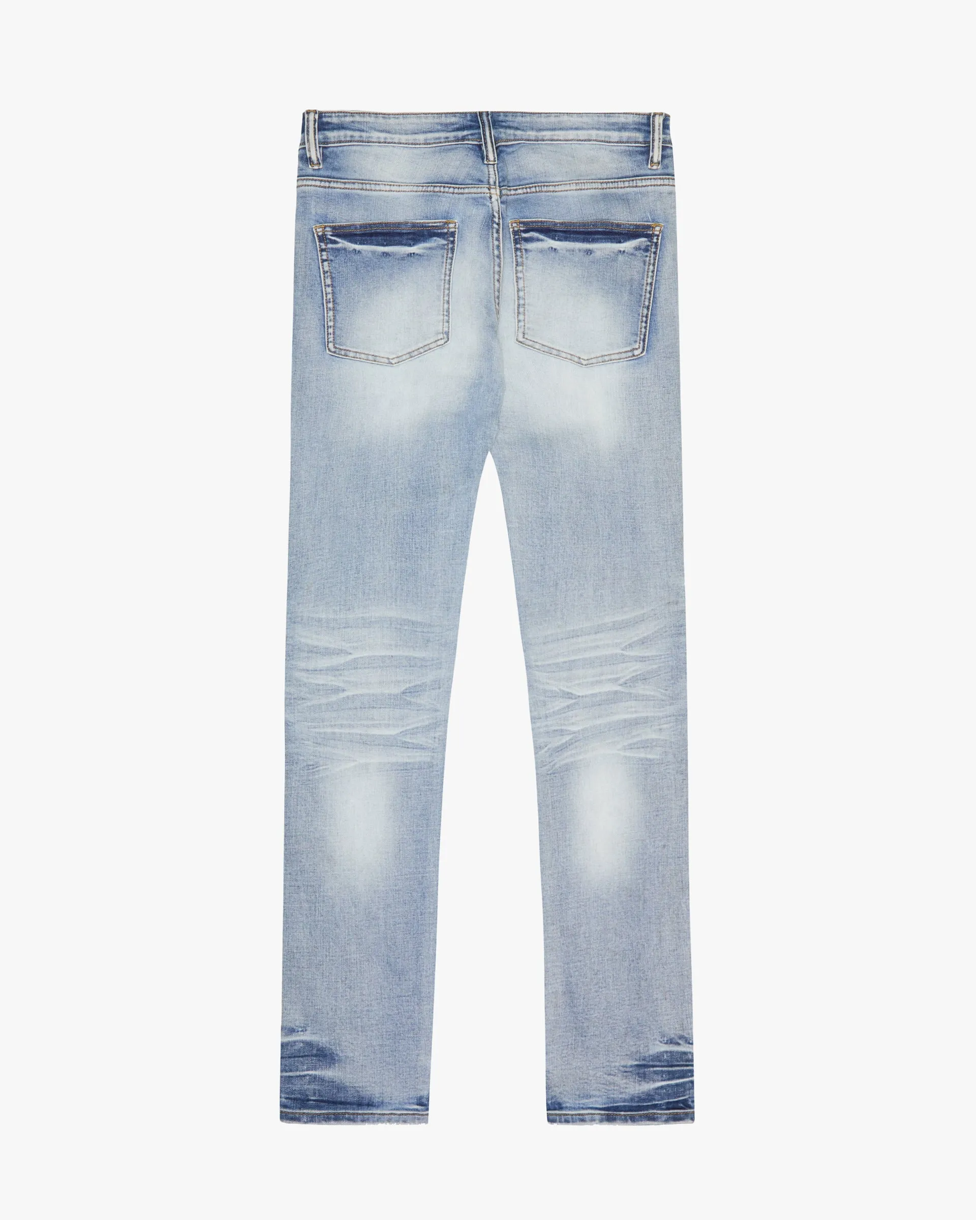 "Elevate" Distressed Light Blue Wash Skinny Jeans