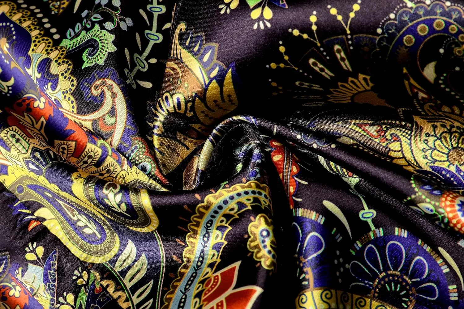 QZH.DUAO Mens 70s Disco Linen Shirts Casual Paisley Tops Floral Vintage Long Sleeve Shirt
