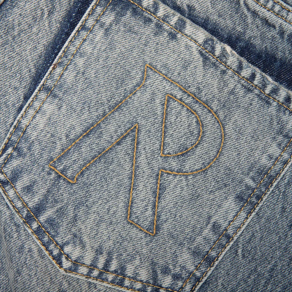 R3 Distressed Baggy Denim - Blue/Cream