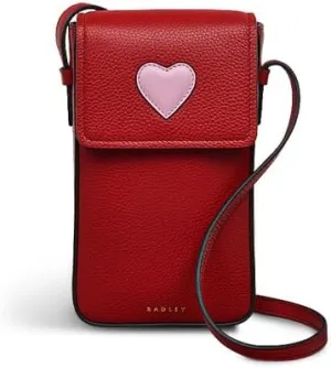 RADLEY London My Love Women's Medium Leather Phone Crossbody Bag, Poinsettia