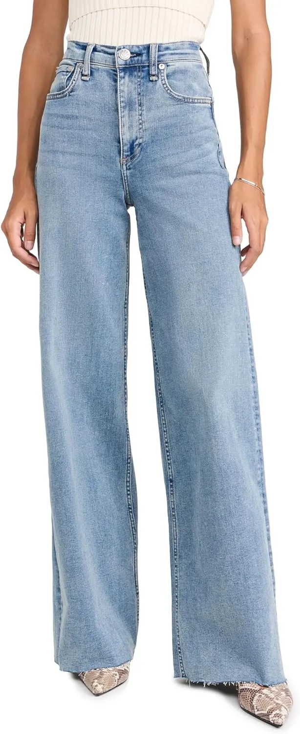 rag & bone Women's Flexi Sofie High Rise Full Length Wide Jeans