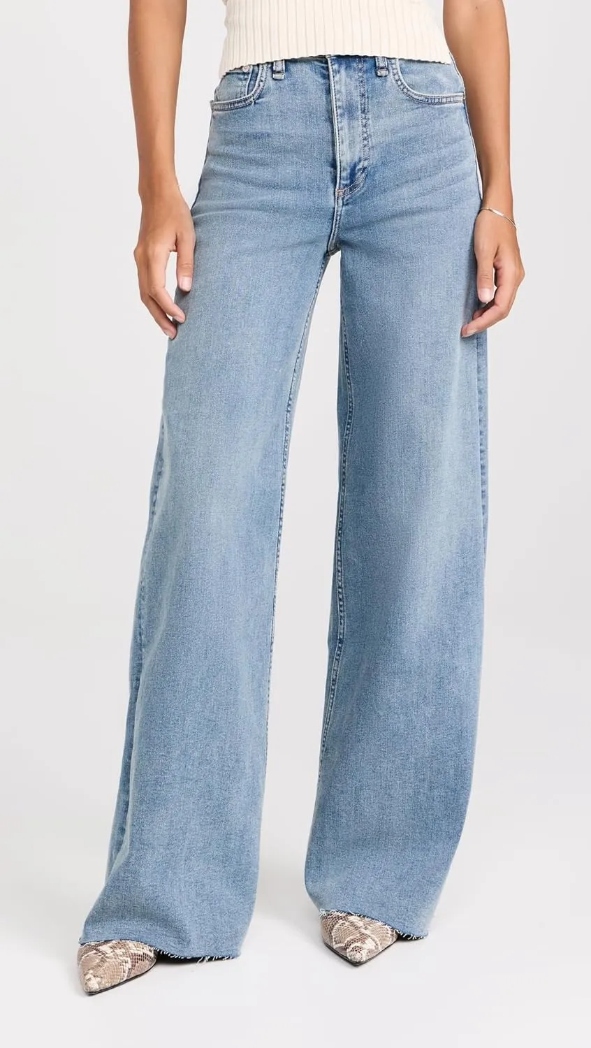 rag & bone Women's Flexi Sofie High Rise Full Length Wide Jeans