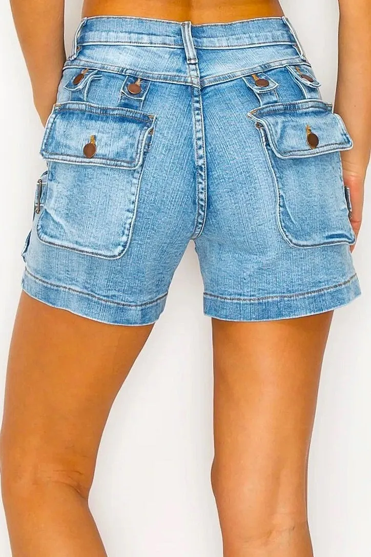 Rage Cargo Denim Shorts