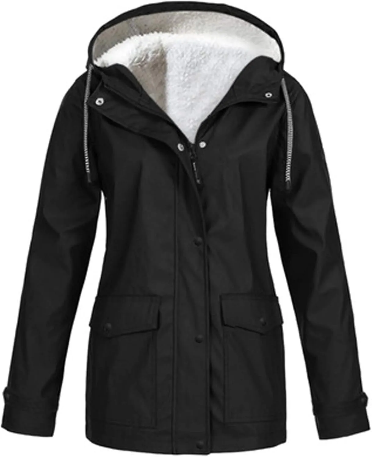 Raincoat Women Lightweight Rain Jackets Waterproof Packable Active Outdoor Hooded Windbreaker Raincoat Trench Coats