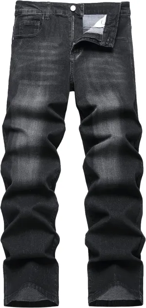 RANMCC Men's Baggy Jeans Loose Straight Fit Y2K Stretch Hip Hop Denim Casual Pants Jeans (Size 30-46)
