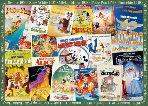 Ravensburger 19874 Disney Vintage Movie Posters 1000 Piece Puzzle for Adults, Every Piece is Unique, Softclick Technology Means Pieces Fit Together Perfectly