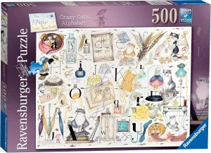 Ravensburger Crazy Cats Alphabet 500pc Jigsaw Puzzle