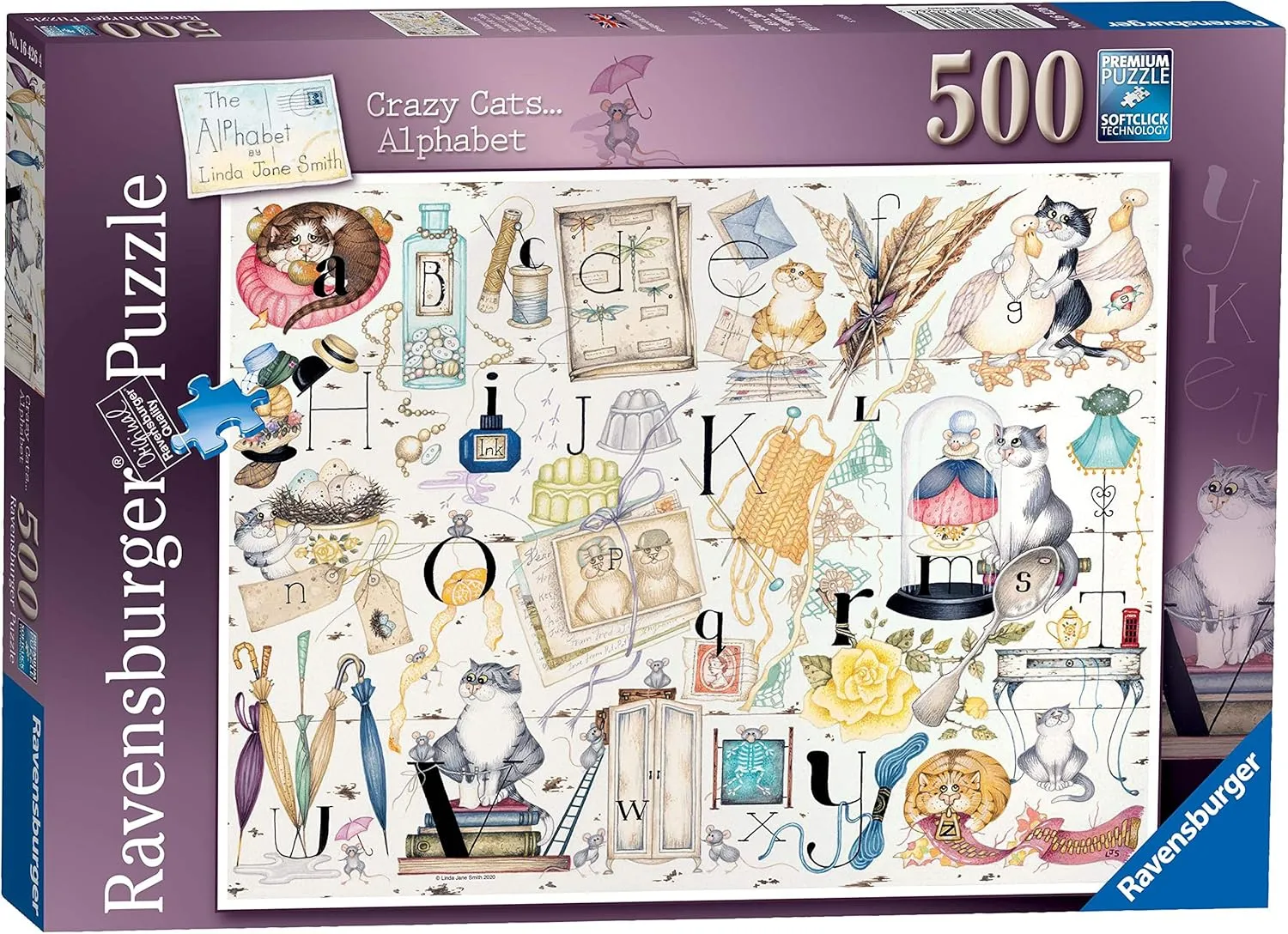 Ravensburger Crazy Cats Alphabet 500pc Jigsaw Puzzle
