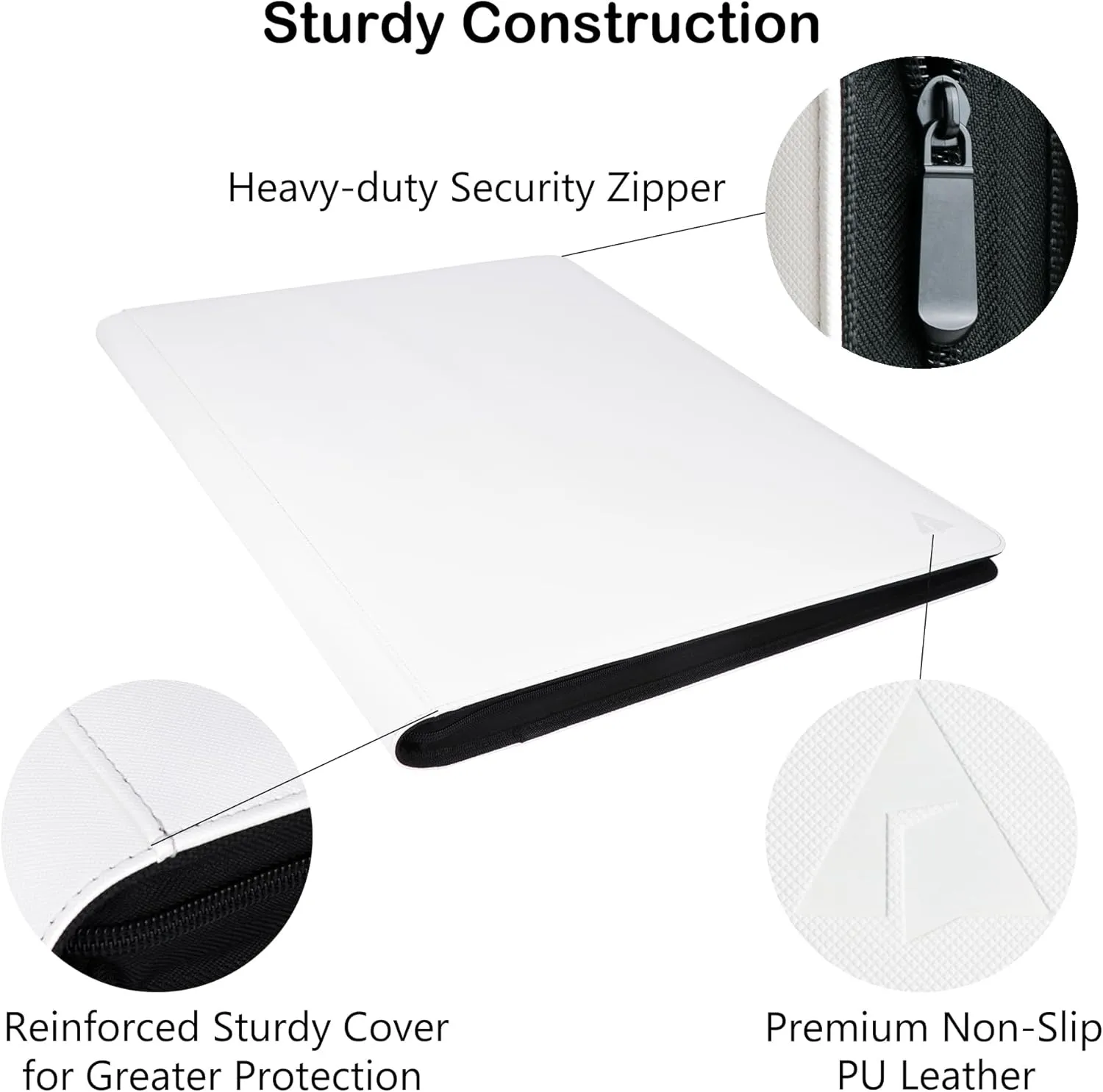 Rayvol Premium 2300 Pockets Card Binder, Large 36-Pocket 2000  Ringless Trading Card Album - Side Loading UltraSonic-362304 Tech Zip Binder for TCG -White