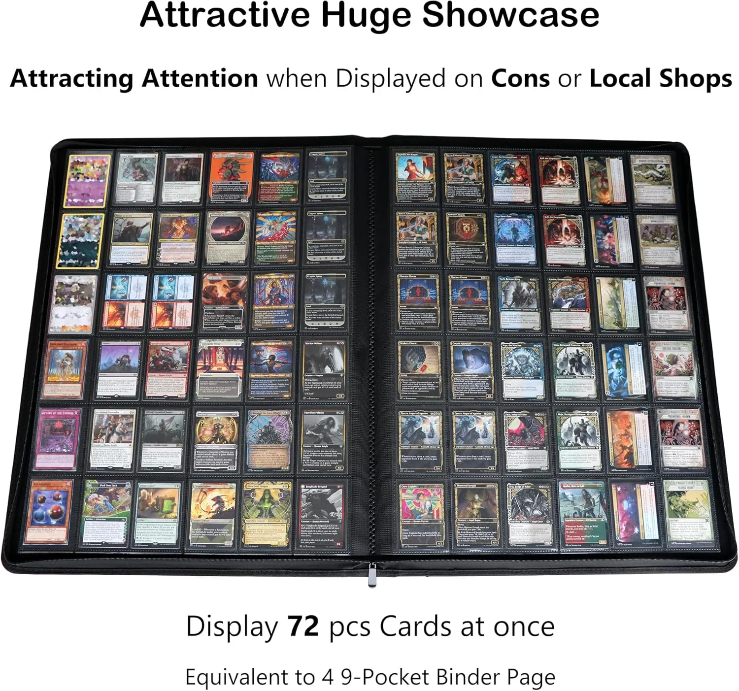 Rayvol Premium 2300 Pockets Card Binder, Large 36-Pocket 2000  Ringless Trading Card Album - Side Loading UltraSonic-362304 Tech Zip Binder for TCG -White