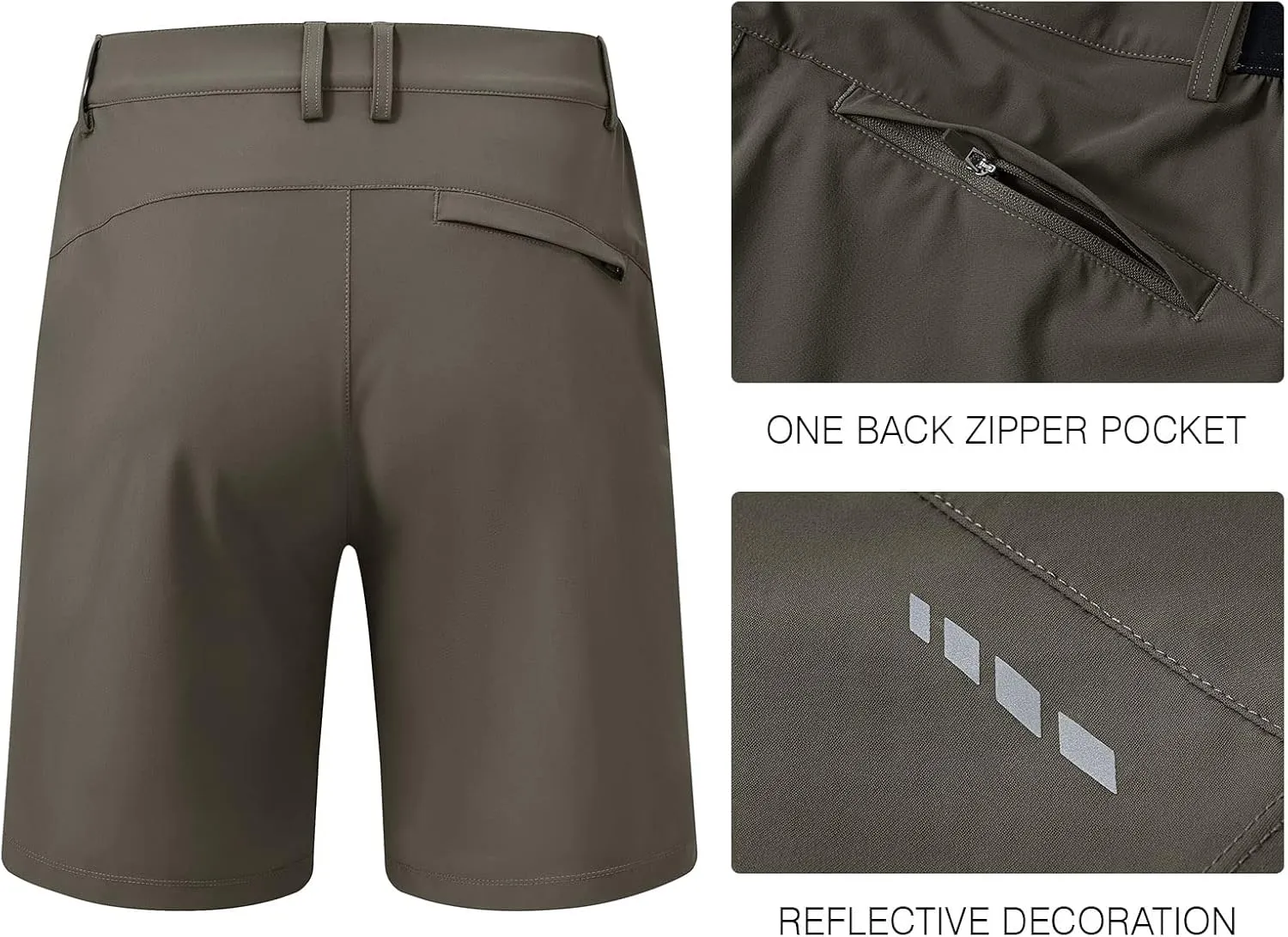 Rdruko Men's Golf Shorts Stretch Dry Fit 9" Lightweight Casual Dress Work Shorts with Pockets