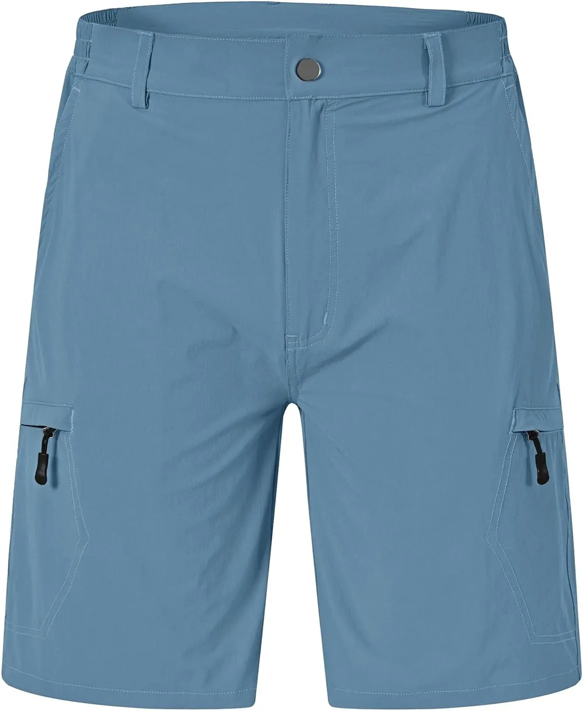 Rdruko Men's Hiking Cargo Shorts 9" Quick Dry Lightweight Outdoor Work Casual Travel Summer Shorts with 6 Zipper Pockets