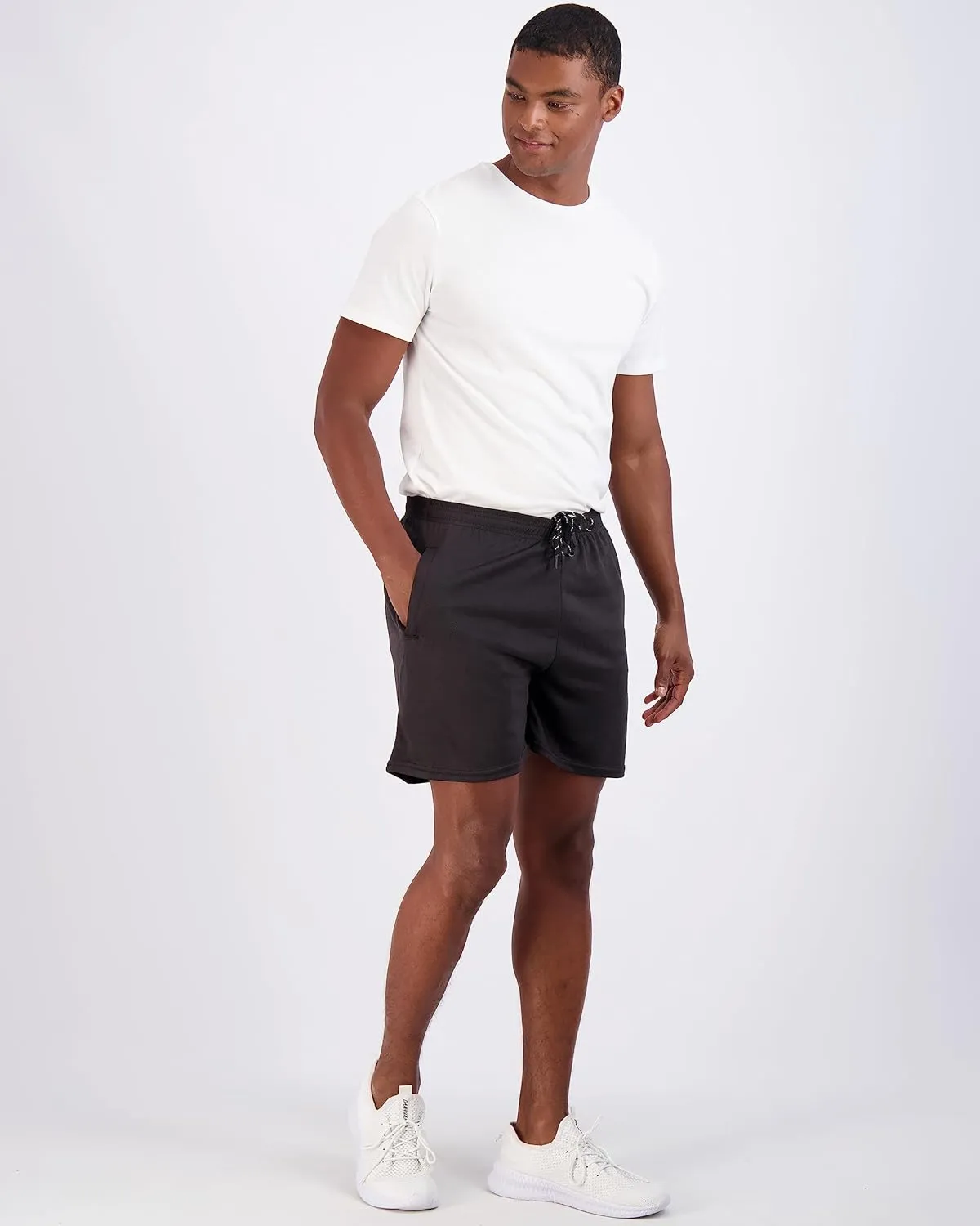 Real Essentials 4 Pack: Men's Mesh 7"/ 5"/ 3" Athletic Zipper Shorts Workout Gym Running Basketball (Big and Tall Available)