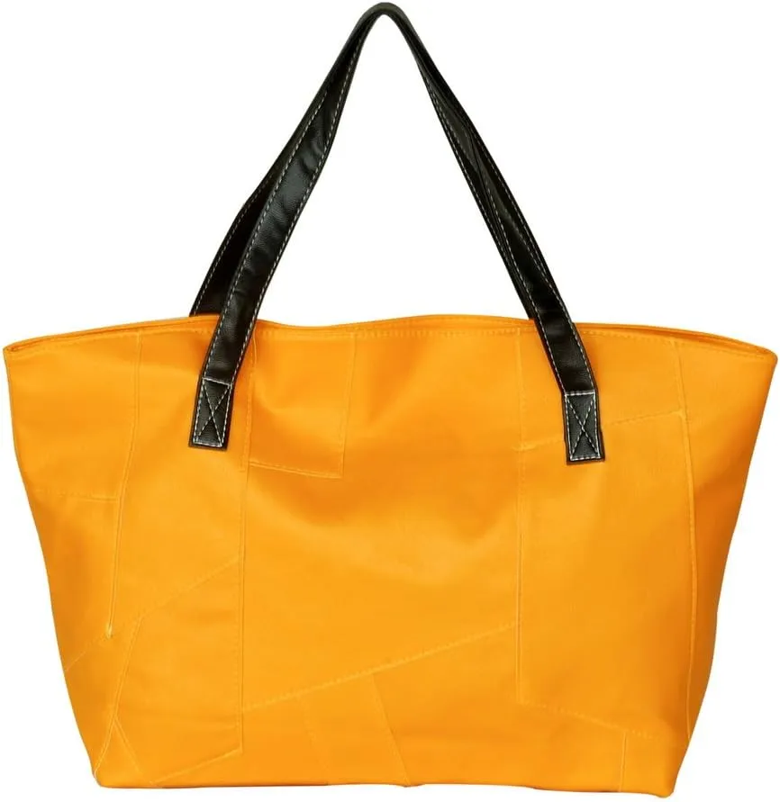 [Real Love] Stylish Yellow Double Handle Leatherette Bag Handbag Purse