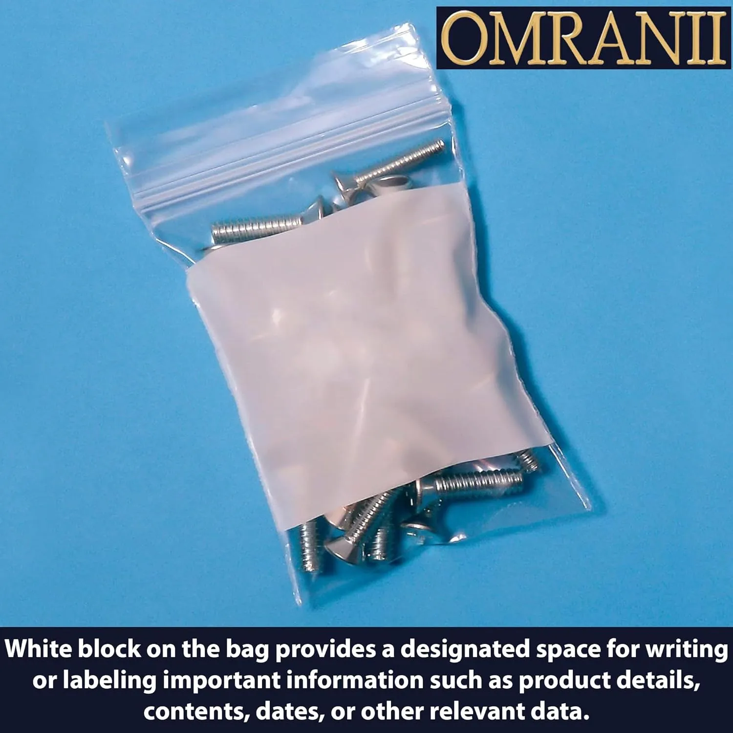 Reclosable Zip Poly Bags White Block,9x12W & (100 Bags) 2 Mil Clear Plastic with Resealable Lock Seal Zipper Bag,Durable Poly Baggies,Resealable Zip Top Lock For Travel, Storage, Packaging & Shipping