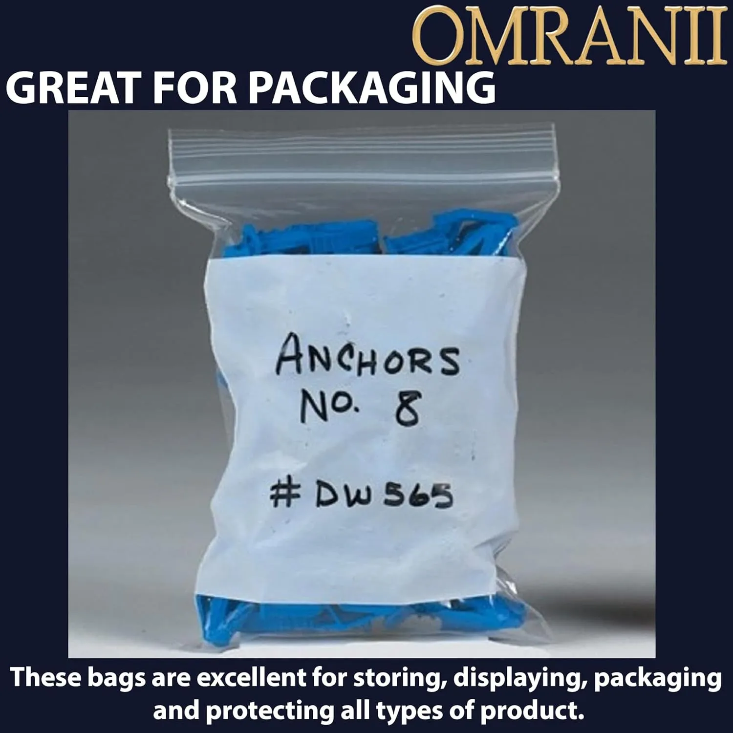 Reclosable Zip Poly Bags White Block,9x12W & (100 Bags) 2 Mil Clear Plastic with Resealable Lock Seal Zipper Bag,Durable Poly Baggies,Resealable Zip Top Lock For Travel, Storage, Packaging & Shipping