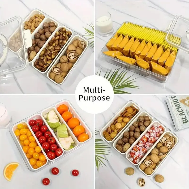 Refrigerator Crisper Storage Box Food Organizer Container for Kitchen Fridge