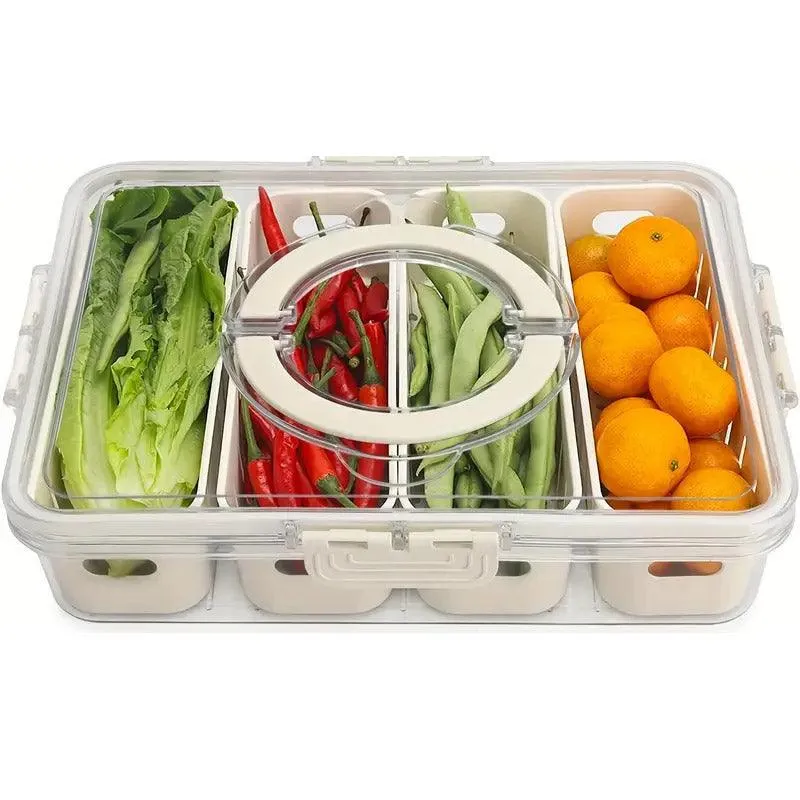 Refrigerator Crisper Storage Box Food Organizer Container for Kitchen Fridge