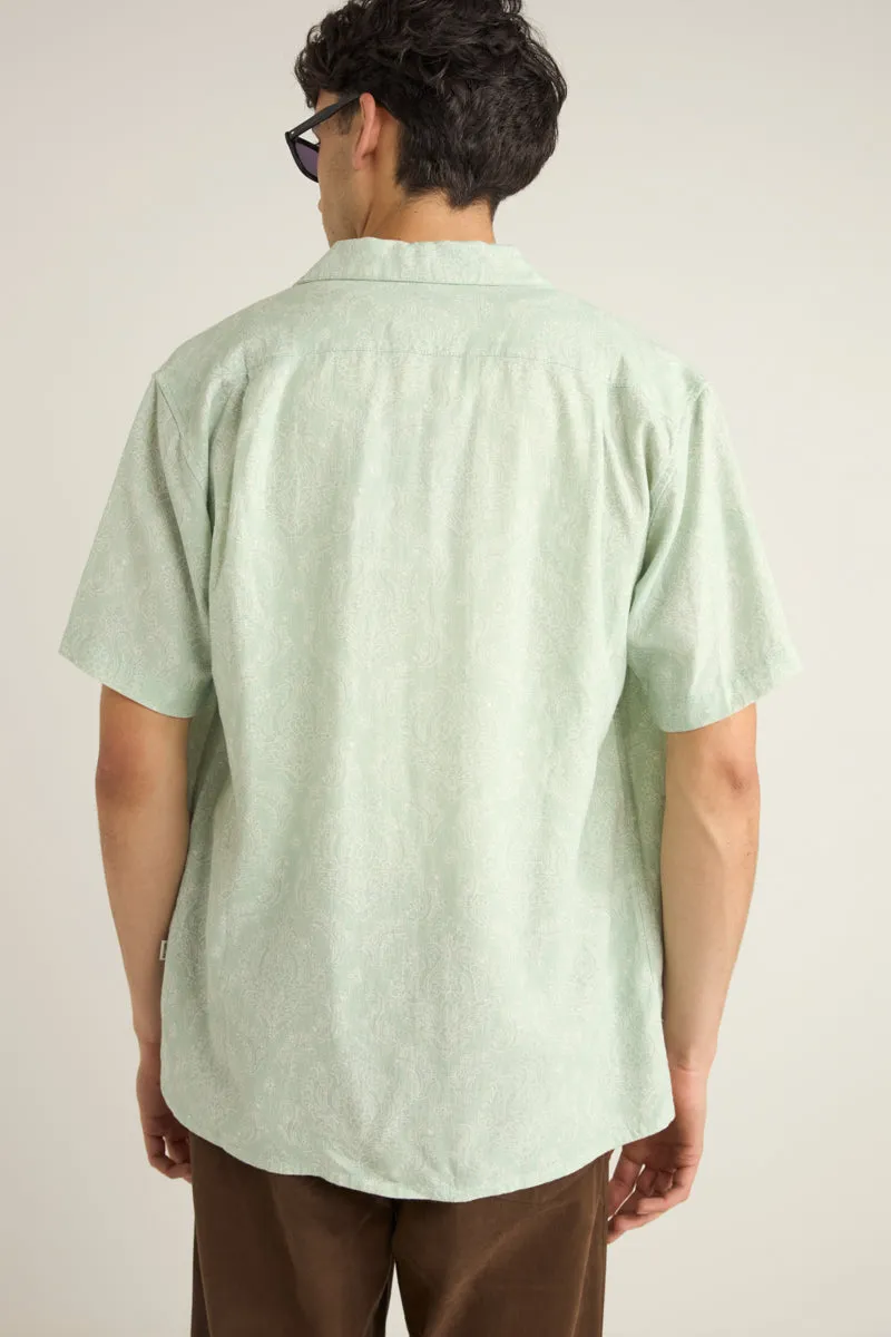 Rhythm Ornate Short Sleeve Shirt in Sage