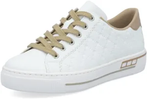 Rieker Women's Quilt Trainers White/Nude 10