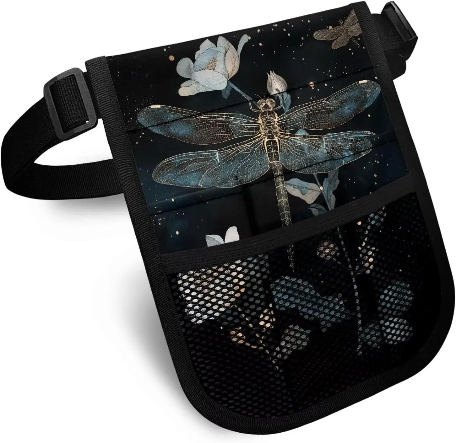 Rnyleeg Floral Dragonfly Nurse Fanny Pack,Nurse Waist Bag with Tape Holder,Nurse Tool Belt Storage for Stethoscopes,Bandage Scissors and Other Medical Supplies