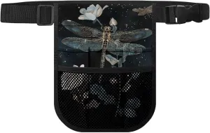 Rnyleeg Floral Dragonfly Nurse Fanny Pack,Nurse Waist Bag with Tape Holder,Nurse Tool Belt Storage for Stethoscopes,Bandage Scissors and Other Medical Supplies