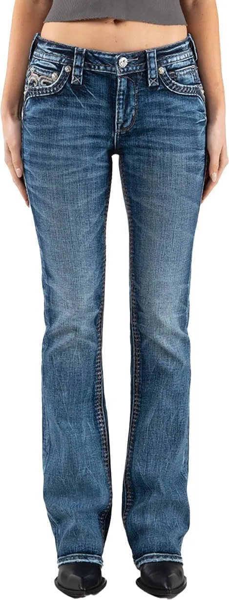 Rock Revival - Womens Mandell RP9520B202 Bootcut Jeans, Color Denim, Size: 31