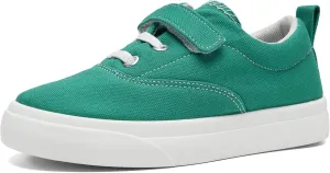 rosyclo Canvas Sneakers for Boys and Girls, Toddler Kids Walking Shoes Lightweight Breathable Non-Slip Soft Adjustable Strap Baby Boy Girl Outdoor Casual Tennis Shoe for Little Big Kid