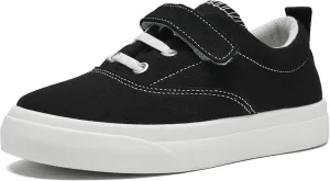 rosyclo Canvas Sneakers for Boys and Girls, Toddler Kids Walking Shoes Lightweight Breathable Non-Slip Soft Adjustable Strap Baby Boy Girl Outdoor Casual Tennis Shoe for Little Big Kid