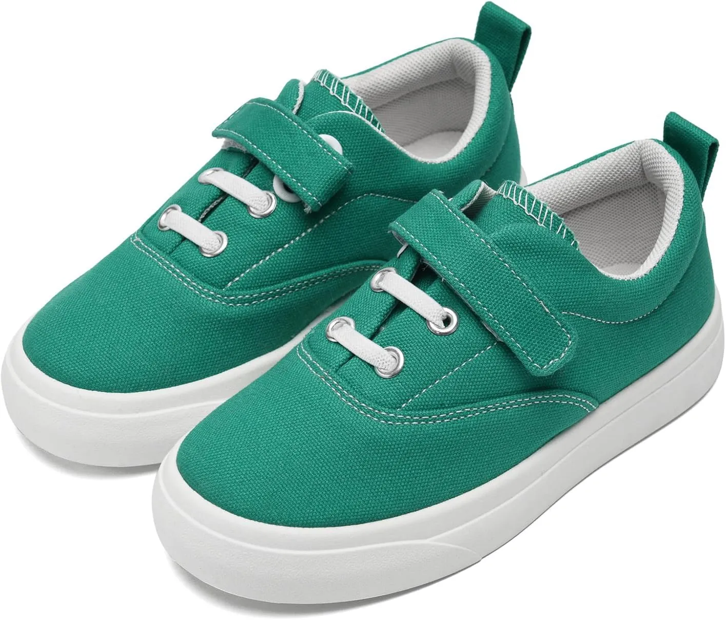 rosyclo Canvas Sneakers for Boys and Girls, Toddler Kids Walking Shoes Lightweight Breathable Non-Slip Soft Adjustable Strap Baby Boy Girl Outdoor Casual Tennis Shoe for Little Big Kid