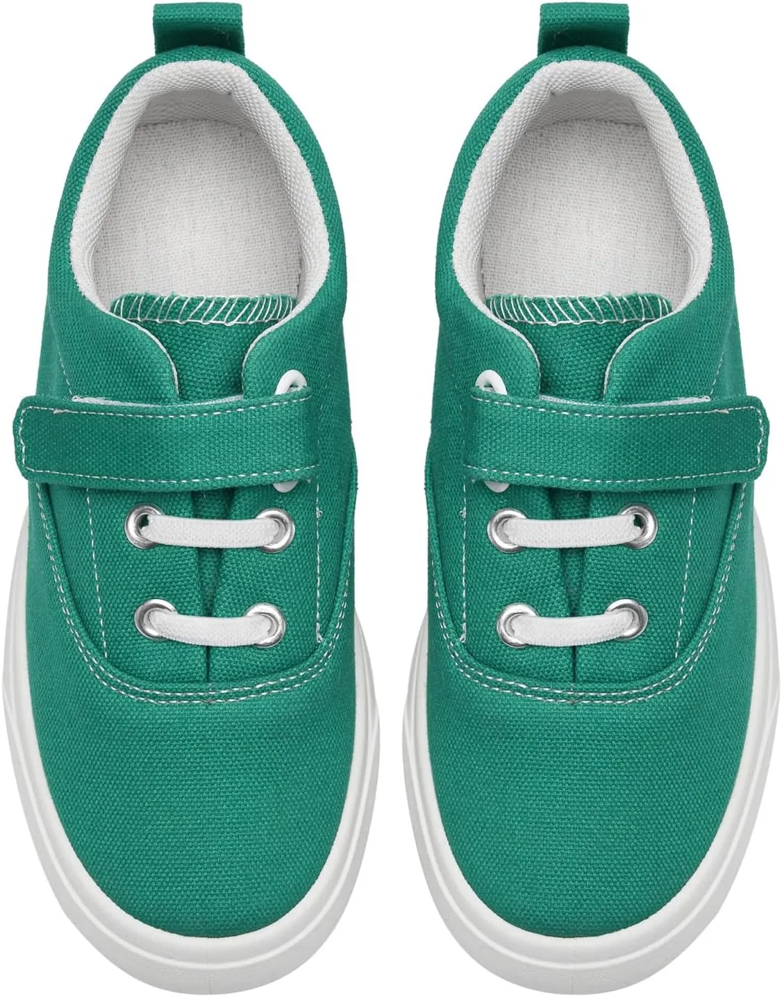 rosyclo Canvas Sneakers for Boys and Girls, Toddler Kids Walking Shoes Lightweight Breathable Non-Slip Soft Adjustable Strap Baby Boy Girl Outdoor Casual Tennis Shoe for Little Big Kid