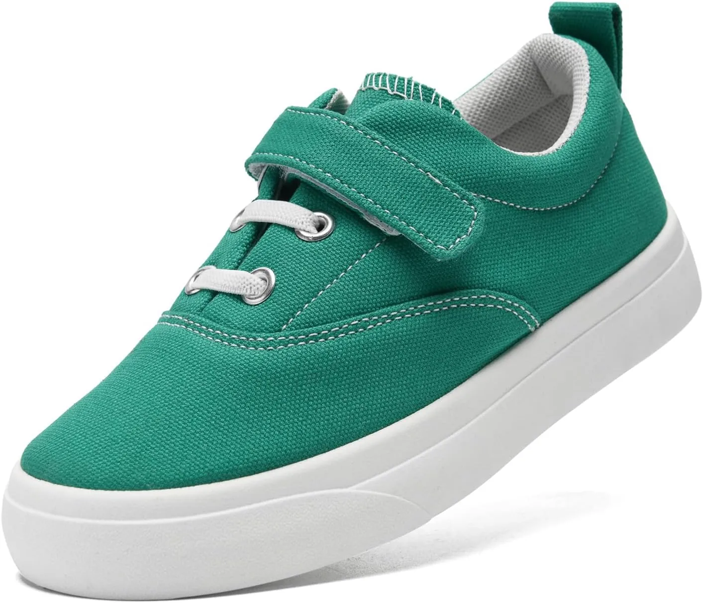 rosyclo Canvas Sneakers for Boys and Girls, Toddler Kids Walking Shoes Lightweight Breathable Non-Slip Soft Adjustable Strap Baby Boy Girl Outdoor Casual Tennis Shoe for Little Big Kid