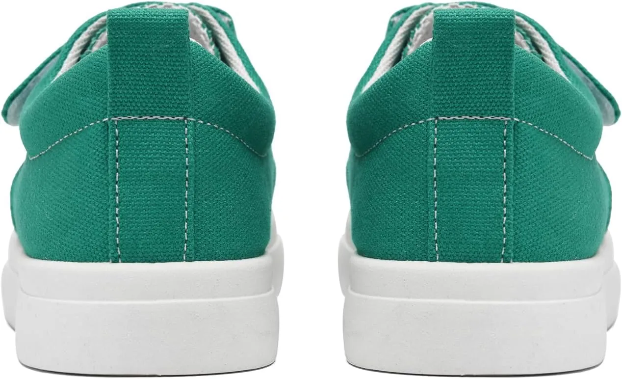 rosyclo Canvas Sneakers for Boys and Girls, Toddler Kids Walking Shoes Lightweight Breathable Non-Slip Soft Adjustable Strap Baby Boy Girl Outdoor Casual Tennis Shoe for Little Big Kid