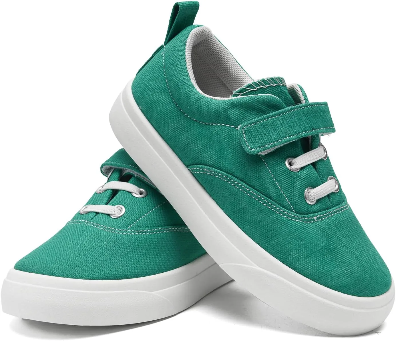 rosyclo Canvas Sneakers for Boys and Girls, Toddler Kids Walking Shoes Lightweight Breathable Non-Slip Soft Adjustable Strap Baby Boy Girl Outdoor Casual Tennis Shoe for Little Big Kid