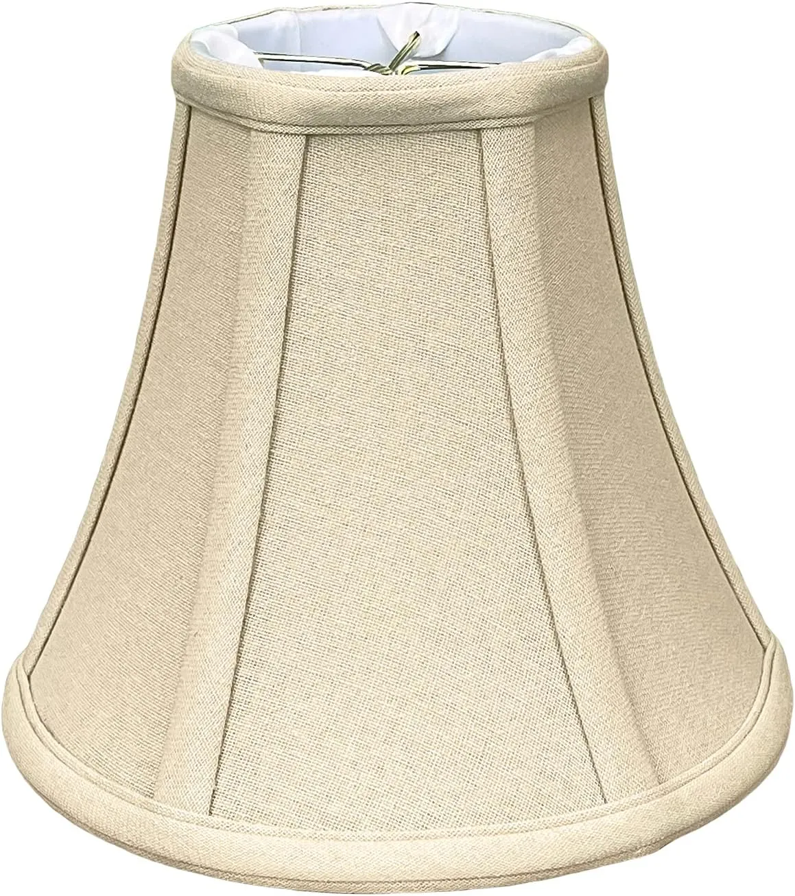 Royal Designs, Inc. "True Bell Lamp Shade with Flame Clip, Linen Beige, 3"" x 6"" x 6.25""" (BS-704FC-6LNBG)